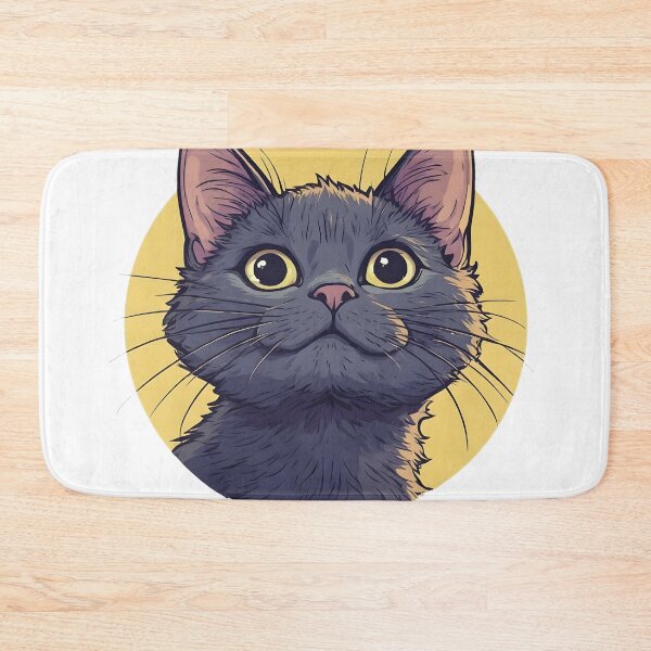 Item preview, Cute Russian Blue Cat Golden Circle Portrait designed and sold by Karolina’s Cozy Creations.