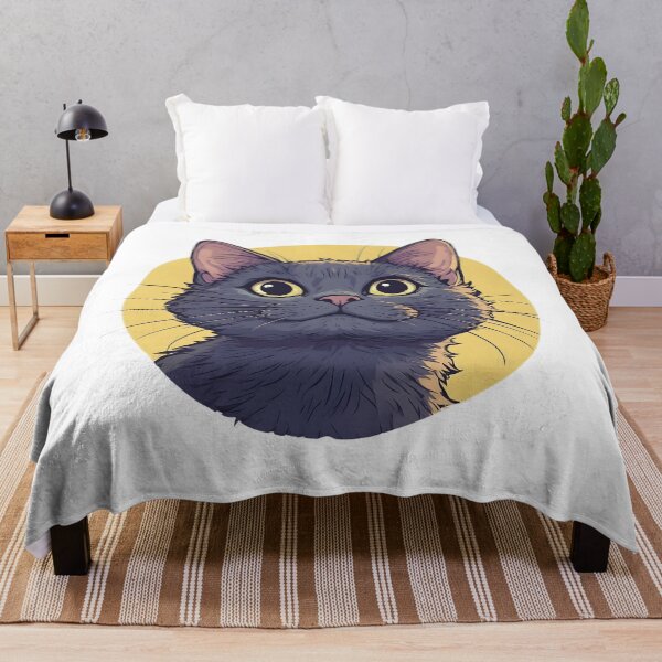 Item preview, Cute Russian Blue Cat Golden Circle Portrait designed and sold by Karolina’s Cozy Creations.