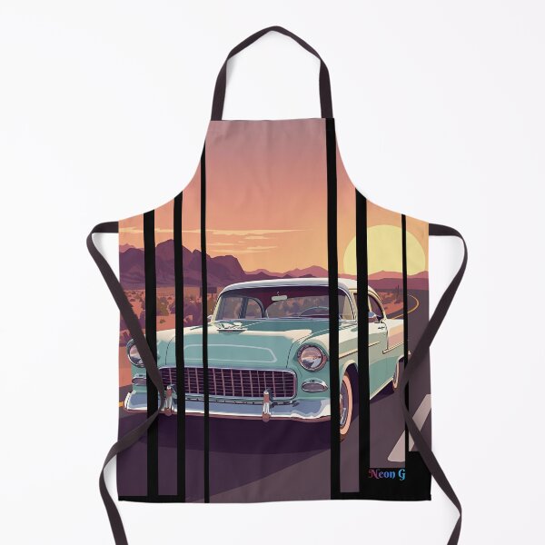 Item preview, Chevy Bel Air 1955, 50s pastel palette, chrome shine, mid-century 8 designed and sold by Neon G.