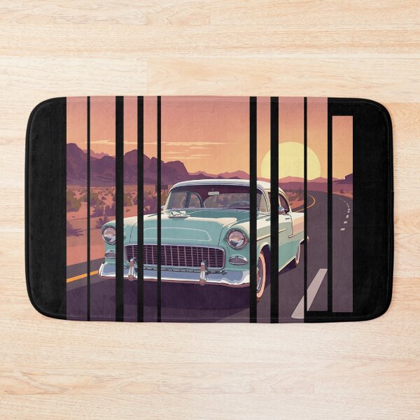 Item preview, Chevy Bel Air 1955, 50s pastel palette, chrome shine, mid-century 8 designed and sold by Neon G.