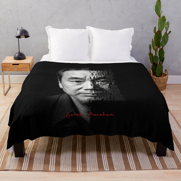 Item preview, Haruki Murakami Split Face Quote Poster designed and sold by Enea Kelo.