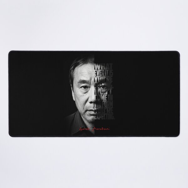 Item preview, Haruki Murakami Split Face Quote Poster designed and sold by Enea Kelo.
