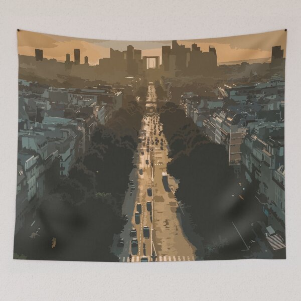 Item preview, Sunset City Boulevard with Skyline View designed and sold by Arturo Daniel Garcia Palomo.