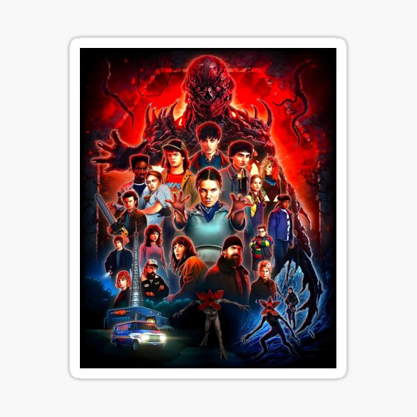 Fan Art Inspired by Stranger Things – Upside World Wall Art Sticker