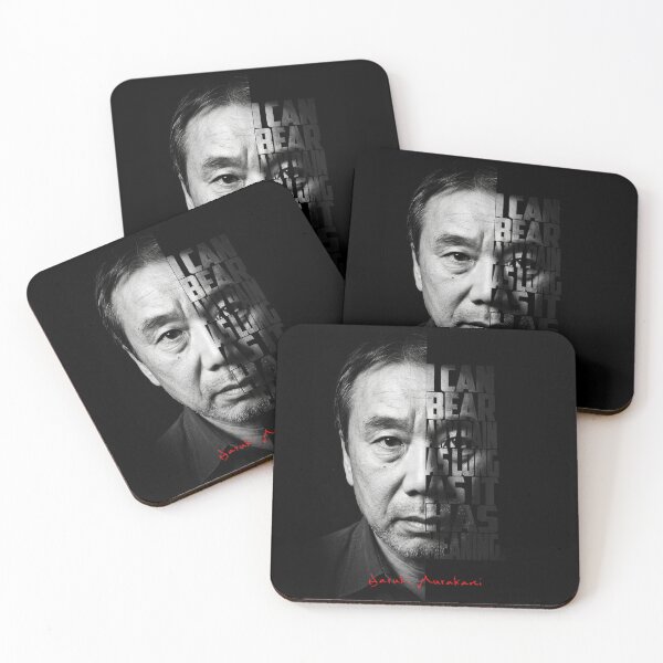 Item preview, Haruki Murakami Split Face Quote Poster designed and sold by Enea Kelo.