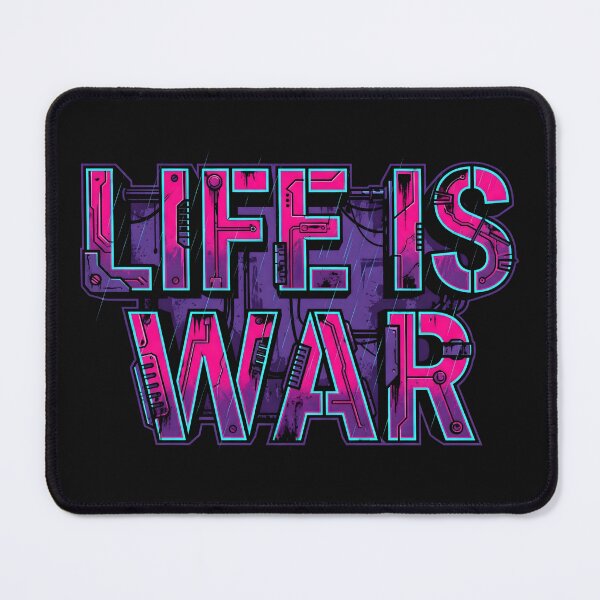Item preview, Life Is War Cyberpunk Neon Glitch Industrial Dystopia 2026 designed and sold by MarCinu Art.