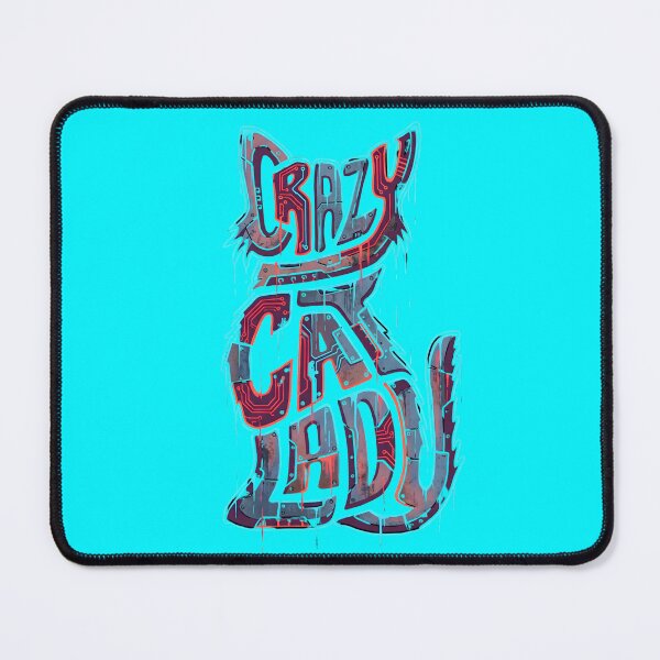 Item preview, Crazy Cat Lady Cyberpunk Mechanical Glitch 2026 designed and sold by MarCinu Art.