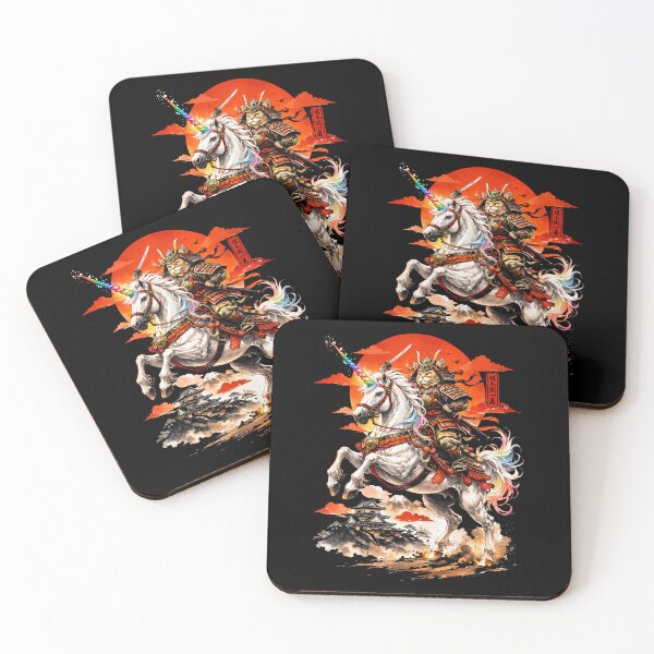 Item preview, Samurai Cat riding a unicorn designed and sold by keytee.