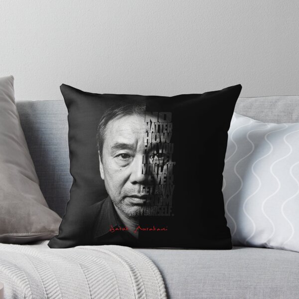 Item preview, Haruki Murakami Split Face Quote Poster designed and sold by Enea Kelo.