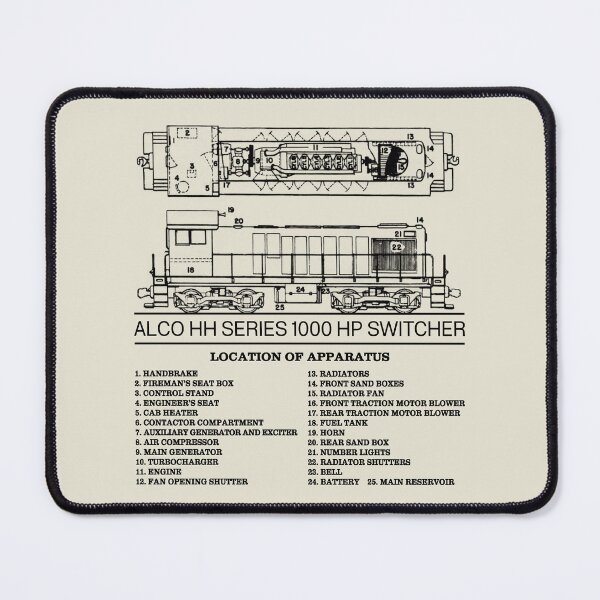 Item preview, ALCO HH Series 1000 HP American Switcher Diagrams designed and sold by Maljonic.