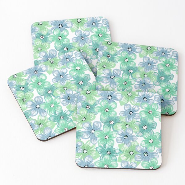 Item preview, Softscape-Monochrome Dull Aqua Blue Mint Frost designed and sold by Fabricatemyart.
