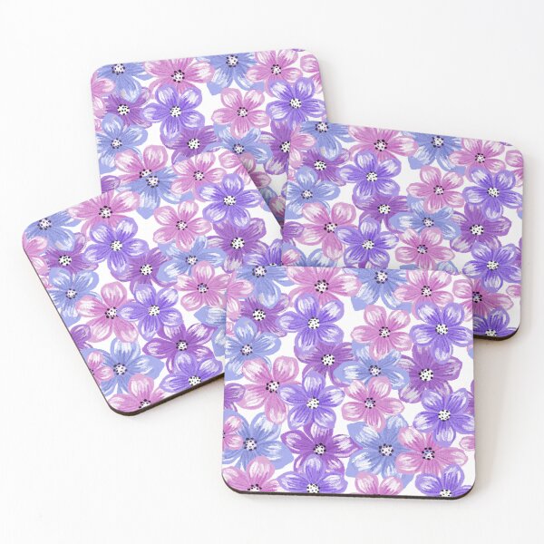 Item preview, Softscape-Monochrome Dull Moon Orchid Periwinkle- designed and sold by Fabricatemyart.