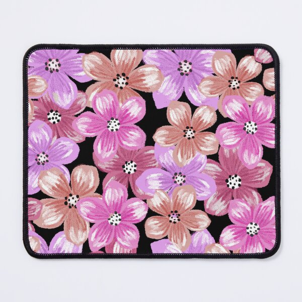 Item preview, Softscape-Black Dull Monochrome Rose Pink Peach Dusky Lavender designed and sold by Fabricatemyart.