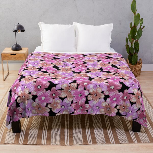 Item preview, Softscape-Black Dull Monochrome Rose Pink Peach Dusky Lavender designed and sold by Fabricatemyart.