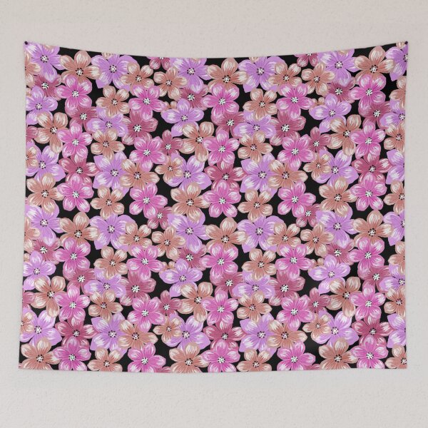 Item preview, Softscape-Black Dull Monochrome Rose Pink Peach Dusky Lavender designed and sold by Fabricatemyart.