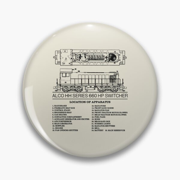 Item preview, ALCO HH Series 660 HP American Railroad Switcher Diagram designed and sold by Maljonic.
