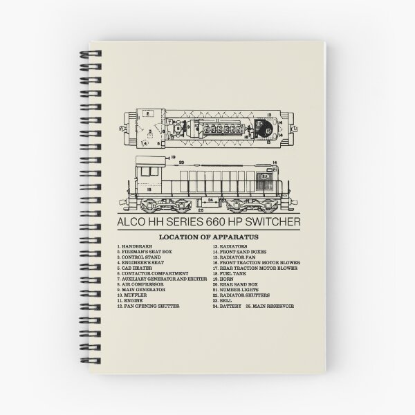 Item preview, ALCO HH Series 660 HP American Railroad Switcher Diagram designed and sold by Maljonic.