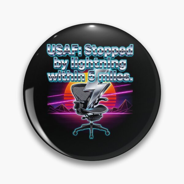 Item preview, USAF Stopped By Lightning Within 5 Miles - 90s Retro Air Force designed and sold by CharlieFox03.