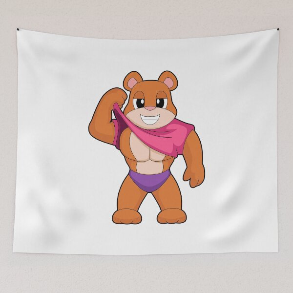 Item preview, Bear Bodybuilder Bodybuilding Sports designed and sold by Snabdesign84.