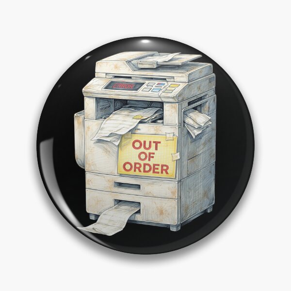 Item preview, Out of Order Floor Printer – Jammed Paper and Error Sticker designed and sold by Felixuss.