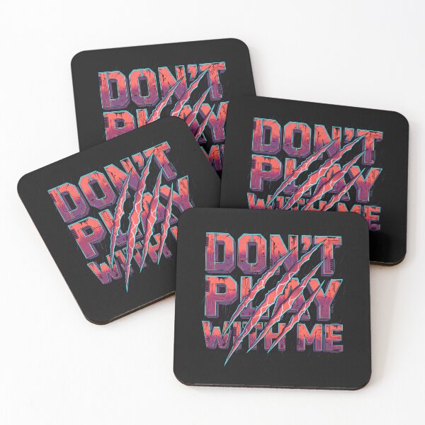Item preview, Dont Play With Me Cyberpunk Claw Neon Glitch Typography 2026 designed and sold by MarCinu Art.