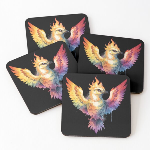 Item preview, Majestic Phoenix Rising - Vibrant Watercolor Wings designed and sold by MoonSoul Studio.