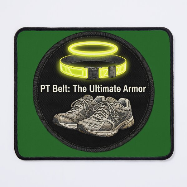 Item preview, PT Belt The Ultimate Armor - Parody Military Unit Patch designed and sold by CharlieFox03.