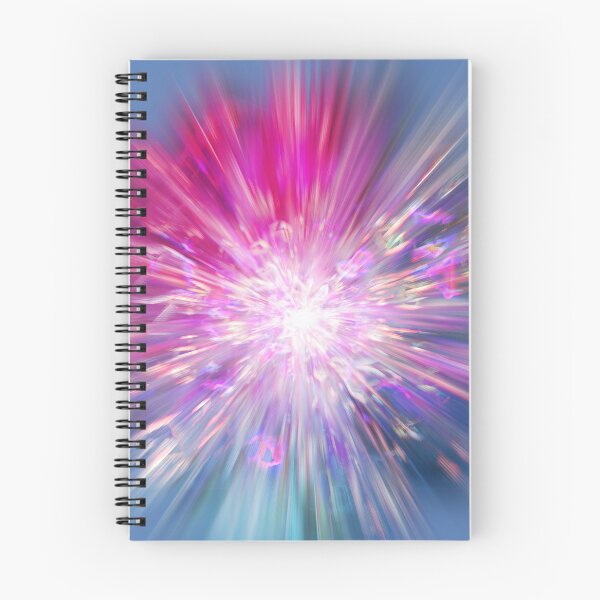 Item preview, Supernova de cristal de neón: explosión de luz magenta y verde azulado vibrante designed and sold by SolutionsArt.