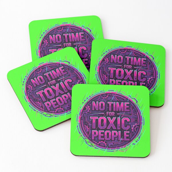 Item preview, No Time For Toxic People Cyberpunk Neon Circuitry 2026 designed and sold by MarCinu Art.