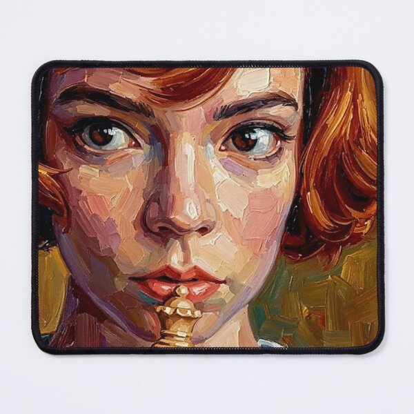 Item preview, The Grandmaster: Anya Taylor-Joy Chess Impasto Portrait designed and sold by Art's Diner.