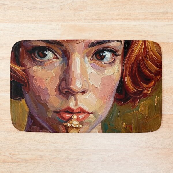 Item preview, The Grandmaster: Anya Taylor-Joy Chess Impasto Portrait designed and sold by Art's Diner.