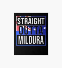 Straight Outta Mildura Retro Style - Gift For An Australian From Mildura in Victoria , Design Has The Australia Flag Embedded Art Board