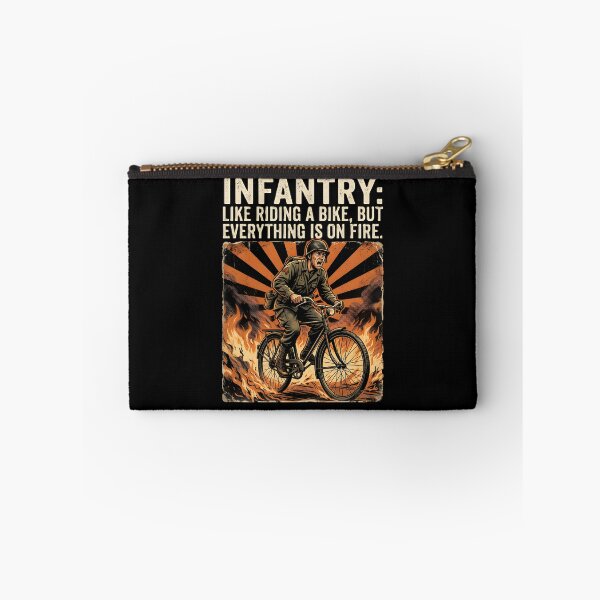 Item preview, Infantry: Like Riding a Bike on Fire - Vintage Realism Humor designed and sold by CharlieFox03.