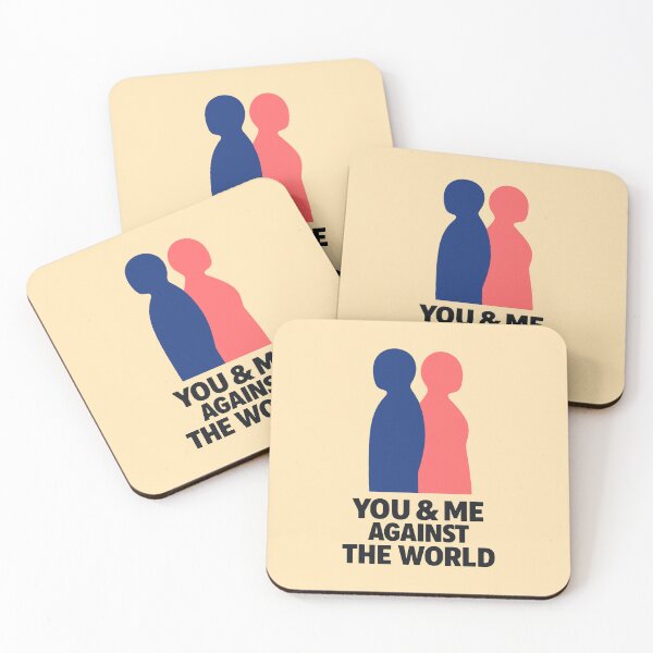 Item preview, You And Me Against The World Minimalist Duo Gift designed and sold by fadilow.