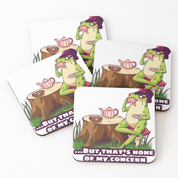 Item preview, Frog Sipping Tea – Funny Forest Meme Design designed and sold by dittoon.