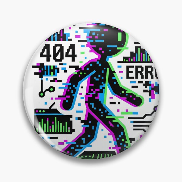 Item preview, Cyber Goth Stickman Glitch Aesthetic Error 404 Digital Burnout designed and sold by StickyGuys.