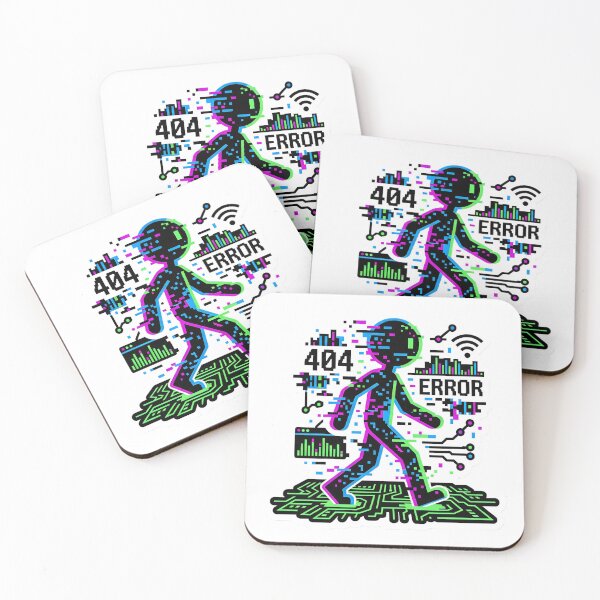 Item preview, Cyber Goth Stickman Glitch Aesthetic Error 404 Digital Burnout designed and sold by StickyGuys.