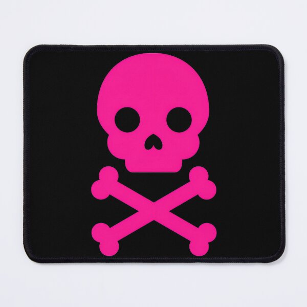Item preview, Neon Pink Skull and Crossbones Graphic designed and sold by PrettyRottenCo.
