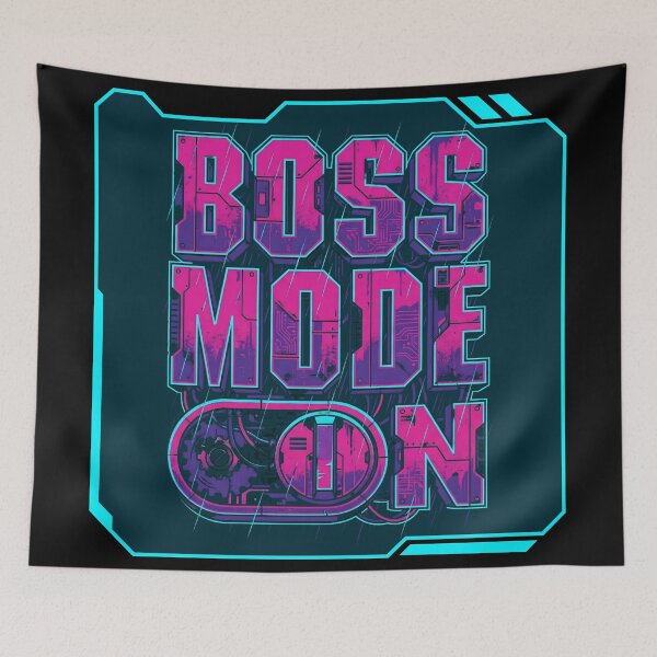 Item preview, Boss Mode On Cyberpunk Glitch Gamer 2026 designed and sold by MarCinu Art.