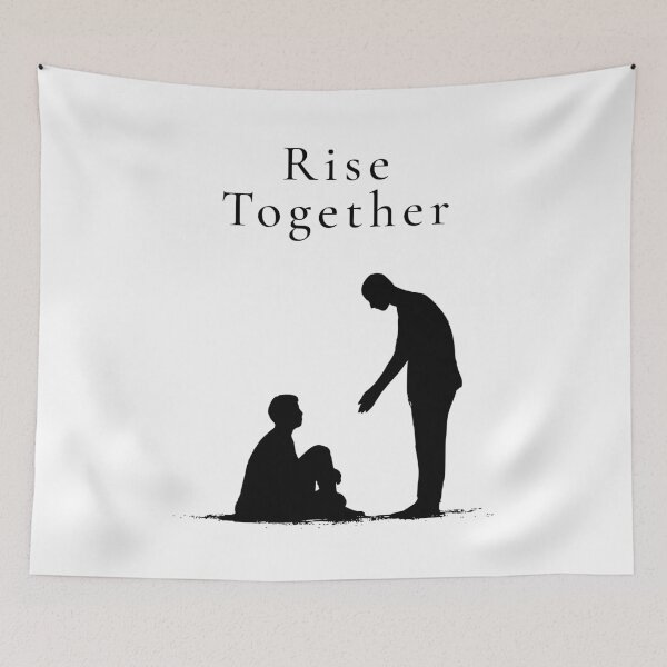 Item preview,  Rise Together – Resilience Silhouette Art designed and sold by WayOutWorks.