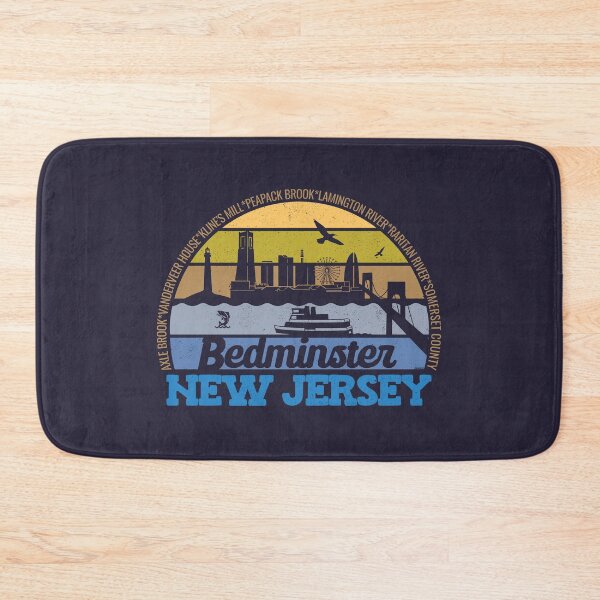 Item preview, Bedminster New Jersey Sunset Retro Vintage Local Pride Logo designed and sold by CRHPOD20.