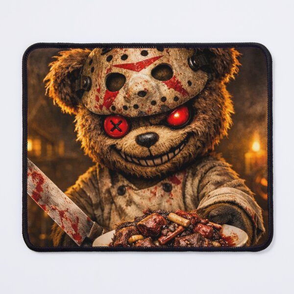 Item preview, Evil Teddy Death Bear will serve YOU next. Happy Friday 13th designed and sold by Gunnar Hermansen.