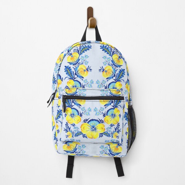 Item preview, Blue and yellow flowers Love Ukraine Petrykivka art Ukrainian independence designed and sold by Sunflower-7.