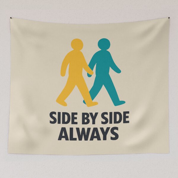 Item preview, Side By Side Always Minimalist Friendship Gift designed and sold by xmoudx.