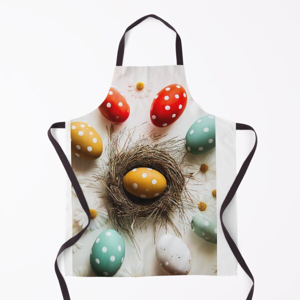 Item preview, Colorful Polka Dot Easter Eggs in Nest with Daisies designed and sold by Stellar Geometry.