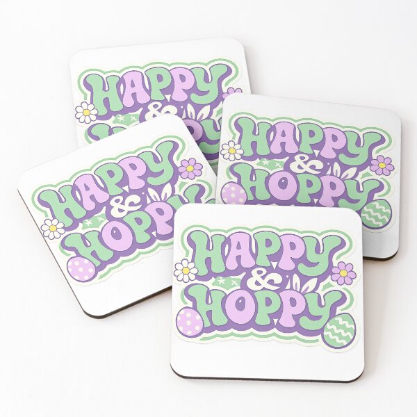 Item preview, Happy And Hoppy Groovy Retro 70s Easter Typography designed and sold by Retro Mood Co.