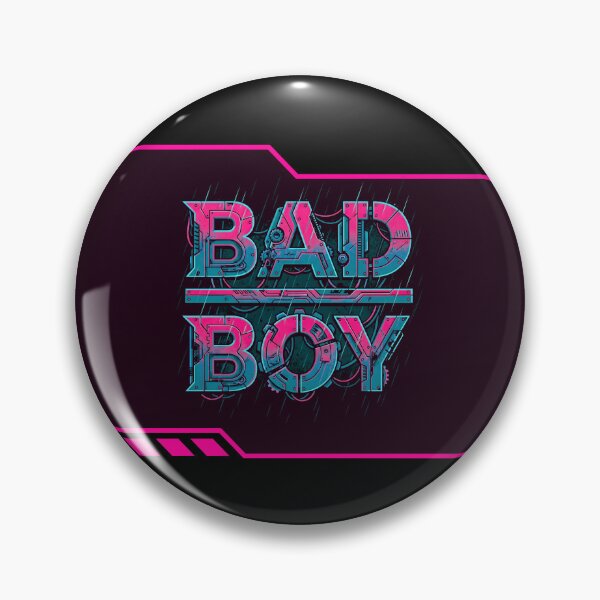 Item preview, Bad Boy Cyberpunk Mecha Typography Neon Glitch 2026 designed and sold by MarCinu Art.