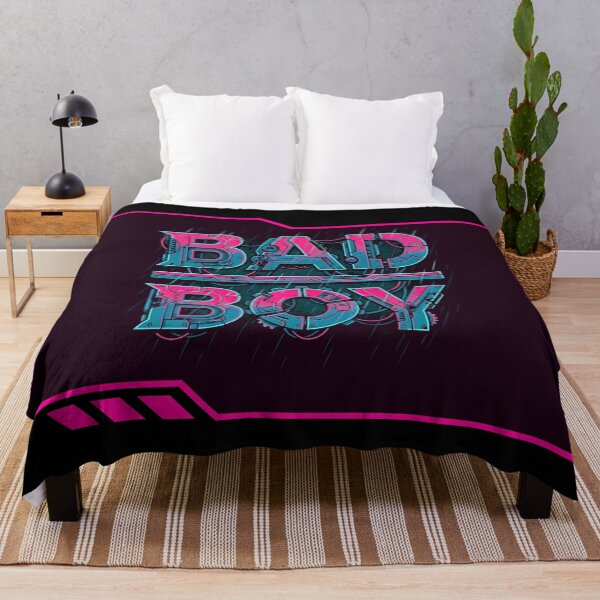 Item preview, Bad Boy Cyberpunk Mecha Typography Neon Glitch 2026 designed and sold by MarCinu Art.