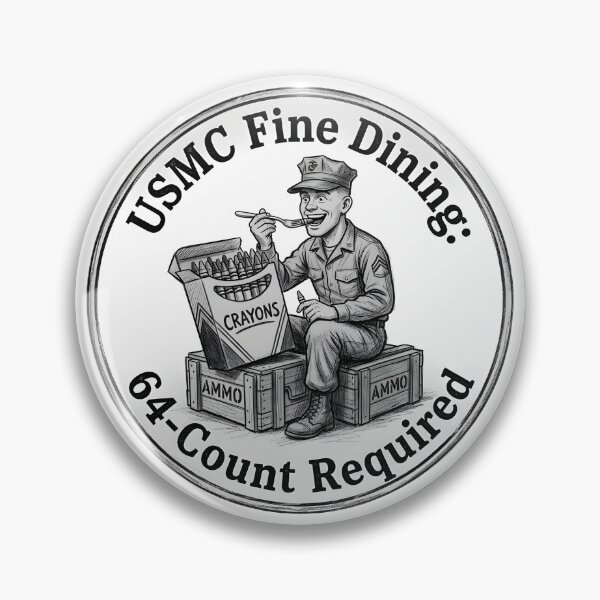 Item preview, USMC Fine Dining 64-Count Required - Funny Marine Corps Crayons designed and sold by CharlieFox03.