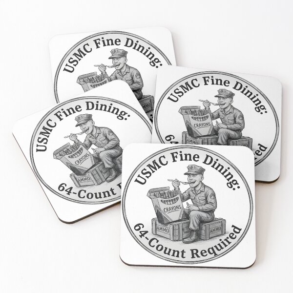 Item preview, USMC Fine Dining 64-Count Required - Funny Marine Corps Crayons designed and sold by CharlieFox03.